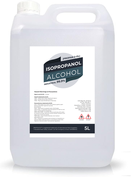 Isopropyl Alcohol IPA 99.99% 5L Cleaning Disinfecting Industrial Use Isopropanol
