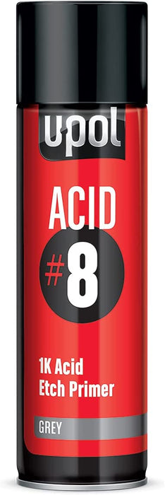 Upol Acid 8 1K Grey Acid Etch Primer Aerosol 450ML - Primer Aerosol