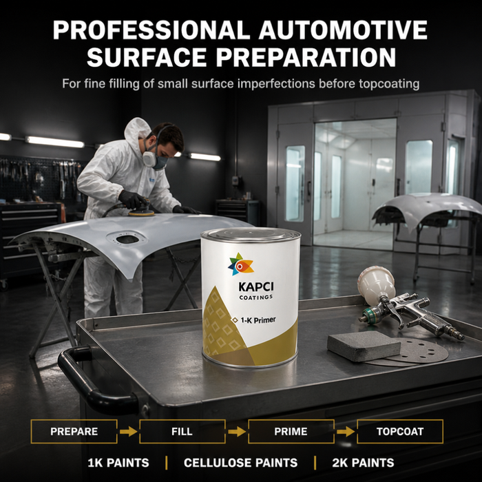 Kapci 1K White Cellulose Primer 1 Litre