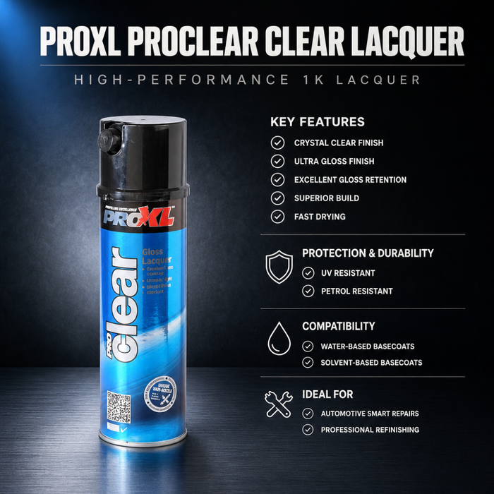 ProXL ProClear Clear Lacquer Aerosol 500ml – 1K High Gloss