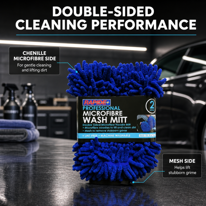 Rapide Professional Microfibre Wash Mitt – Double-Sided