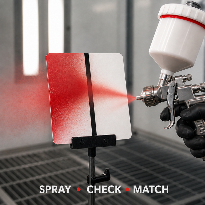Fast Mover Metal Spray-Out Cards for Colour Matching