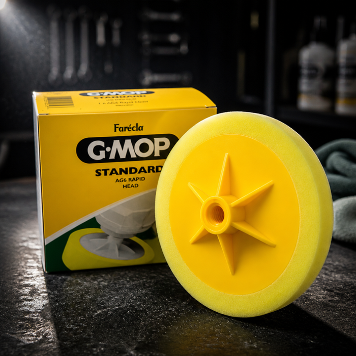 Farecla G-MOP 150mm Standard Yellow Compounding Head – 14mm Thread