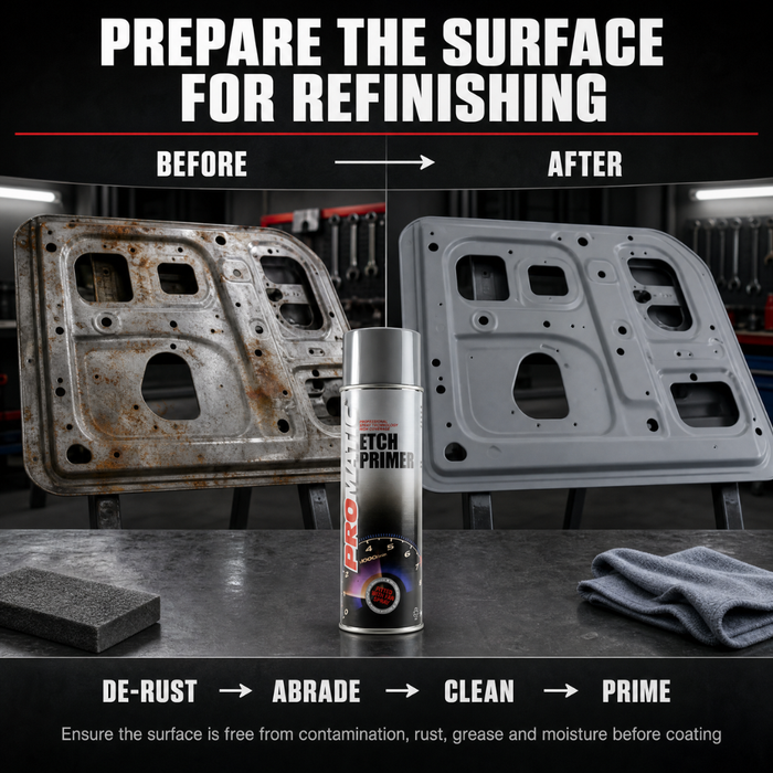 Promatic Etch Primer Aerosol 500ml – Fast-Drying Adhesion Primer