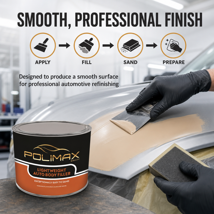 Polimax Lightweight Auto Body Filler – With Hardener
