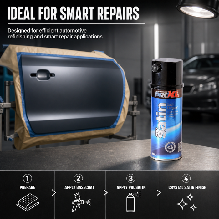 ProXL ProSatin Clear Satin Lacquer Aerosol 400ml – 1K Satin Finish