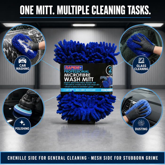 Rapide Professional Microfibre Wash Mitt – Double-Sided