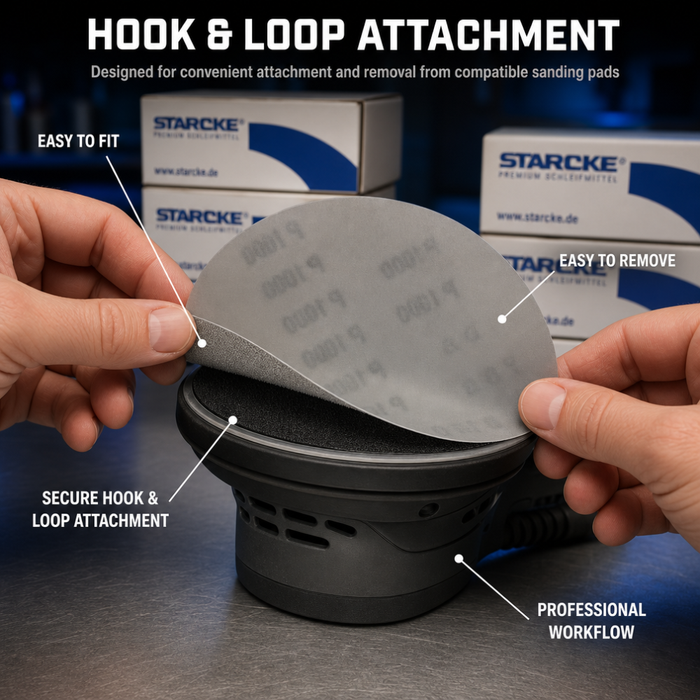 Starcke Film Hook and Loop Sanding Discs 150mm – High-Performance Abrasive