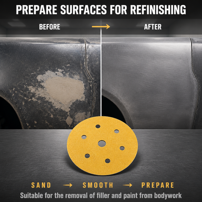 Starcke Hook and Loop Sanding Discs 150mm – 15-Hole Abrasive