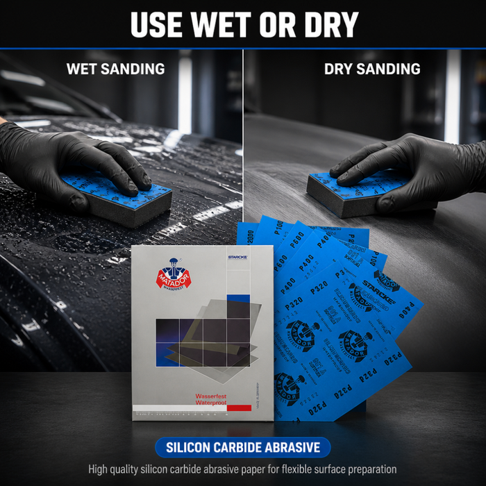 Polishing Preparation Wet and Dry Sanding Paper 6-Sheet Kit – 1500/2000/2500 Grit
