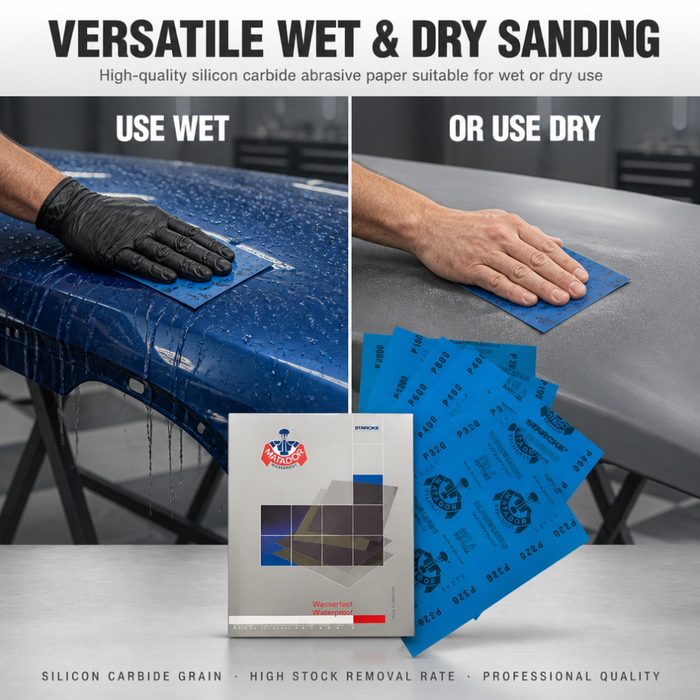 Topcoat Preparation Wet and Dry Sanding Paper 6-Sheet Kit – 600/800/1000 Grit