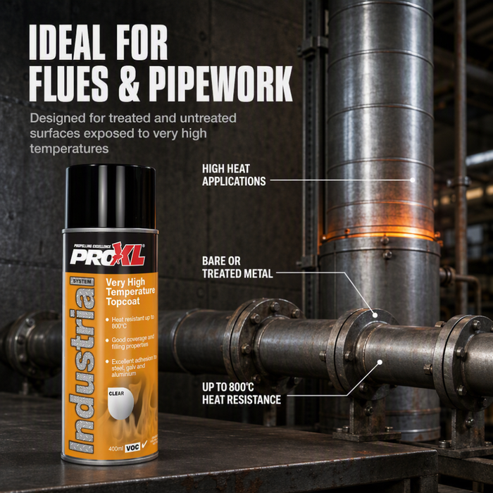 ProXL Very High Temperature Clear Lacquer Aerosol 400ml – Heat Resistant to 800°C