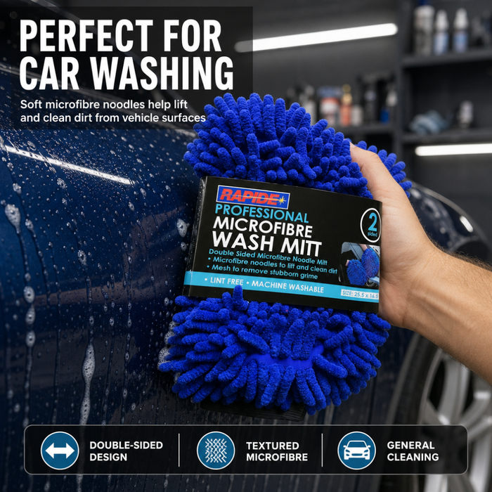 Rapide Professional Microfibre Wash Mitt – Double-Sided