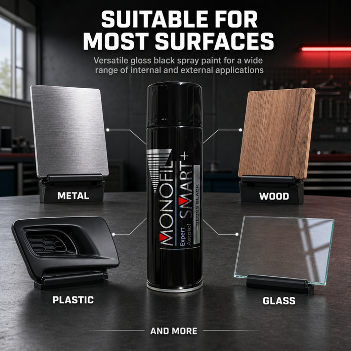 Smart+ Gloss Black Expert Aerosol 500ml – Multi-Surface Spray Paint