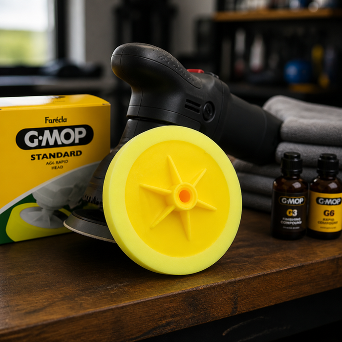 Farecla G-MOP 150mm Standard Yellow Compounding Head – 14mm Thread