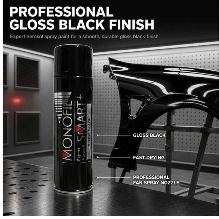 Smart+ Gloss Black Expert Aerosol 500ml – Multi-Surface Spray Paint