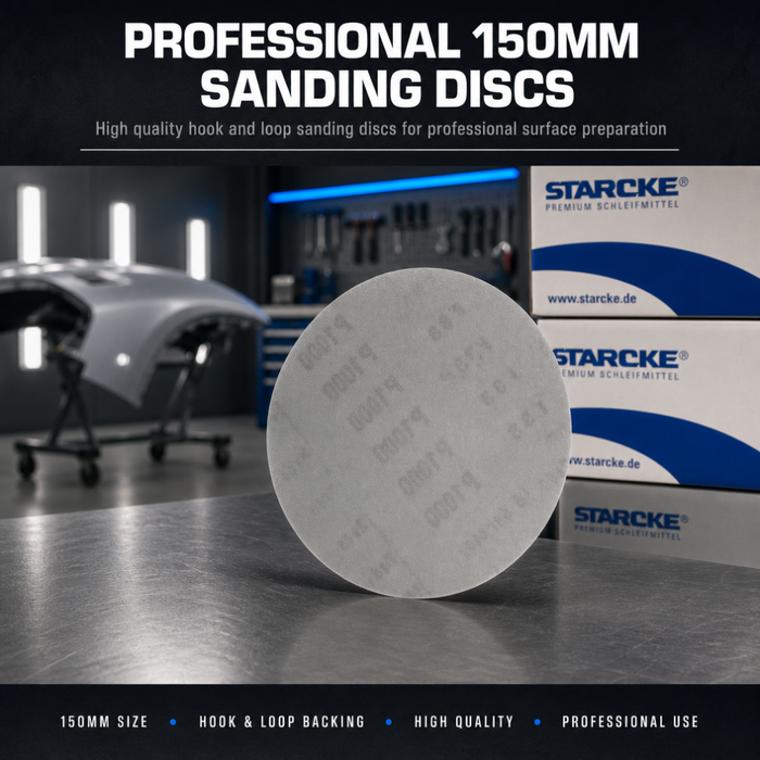 Starcke Film Hook and Loop Sanding Discs 150mm – High-Performance Abrasive
