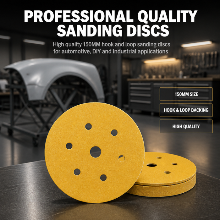 Starcke Hook and Loop Sanding Discs 150mm – 15-Hole Abrasive