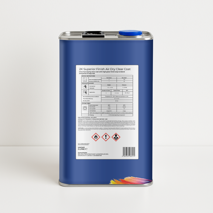 Central Paints 2K Superior Air Dry Clearcoat 7.5 Litre Kit