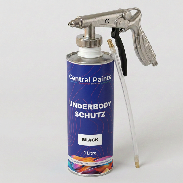 Central Paints Underbody Schutz Black 1 Litre with Coating Gun