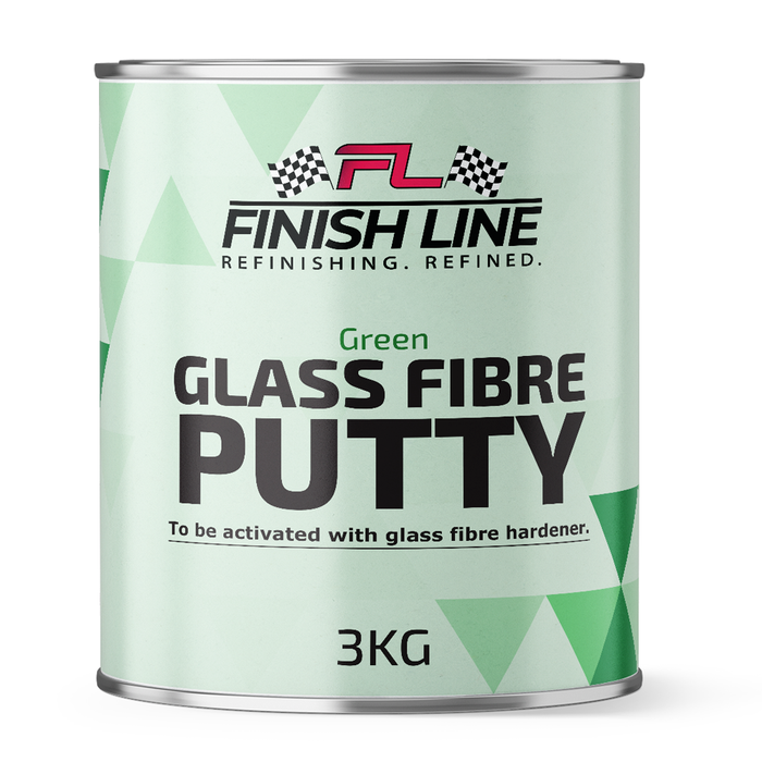 Green Fibreglass Putty 3KG, High Quality Formula, Multi-Surface Bond