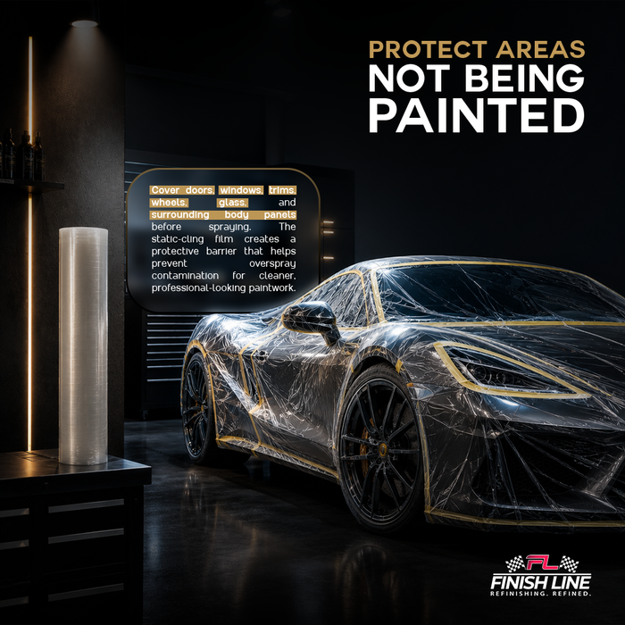 Finish Line Clear Masking Film – 4m, 5m & 6m Wide