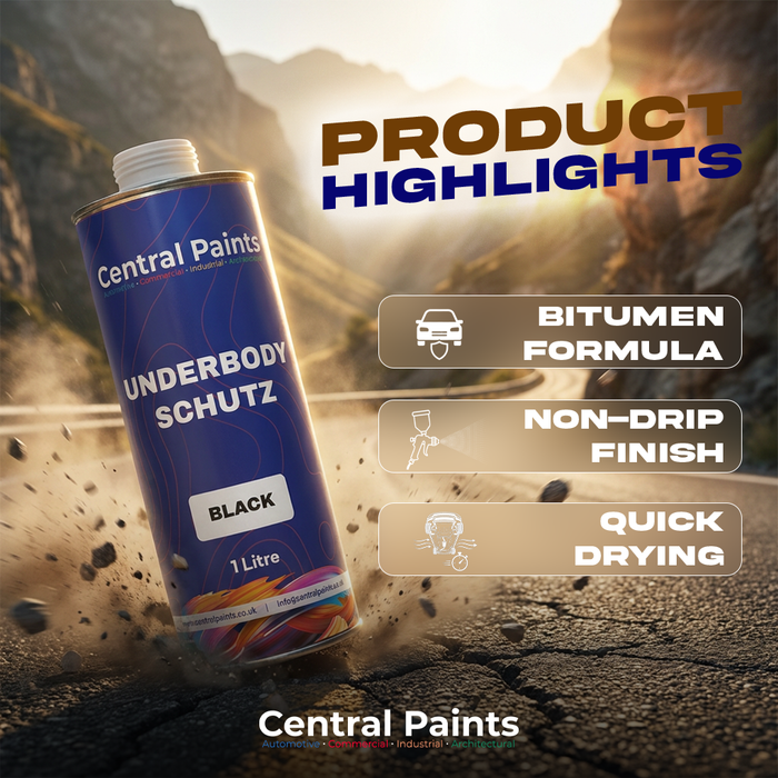 Central Paints Underbody Schutz Black 1 Litre