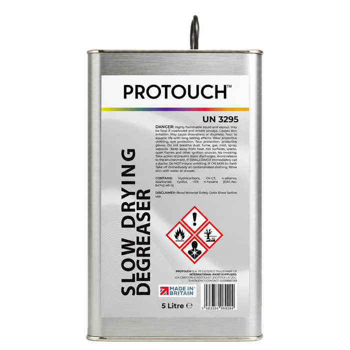 Slow Drying Degreaser 5 Litre, Anti-static, Non-silicone, Slow Evaporation - Protouch