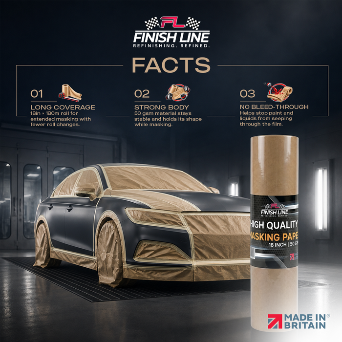 Brown Masking Paper 18 Inch x 180m – Automotive Paint Protection