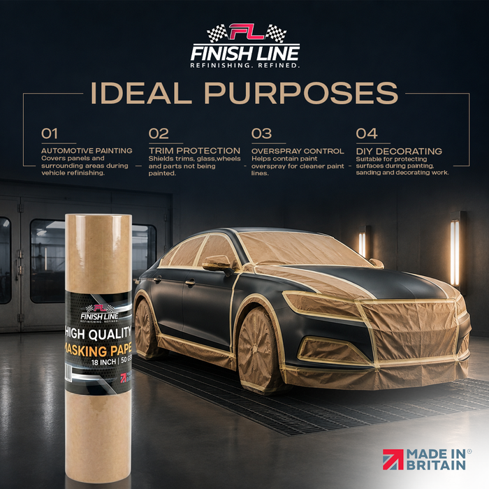 Brown Masking Paper 18 Inch x 180m – Automotive Paint Protection