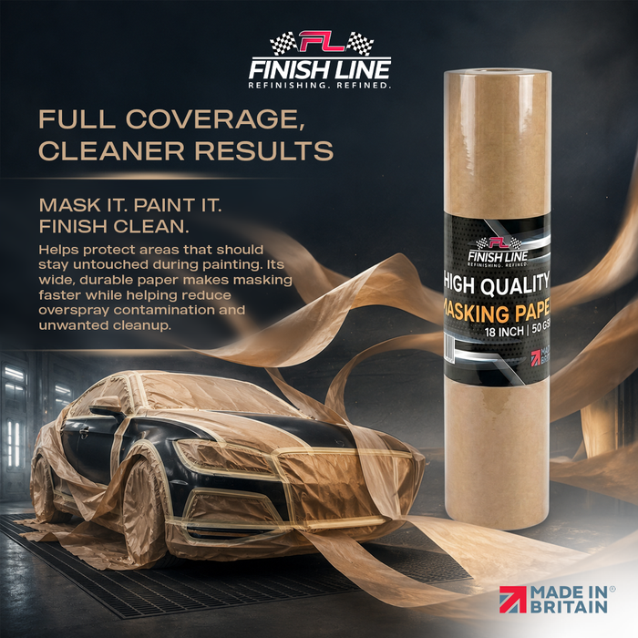 Brown Masking Paper 18 Inch x 180m – Automotive Paint Protection