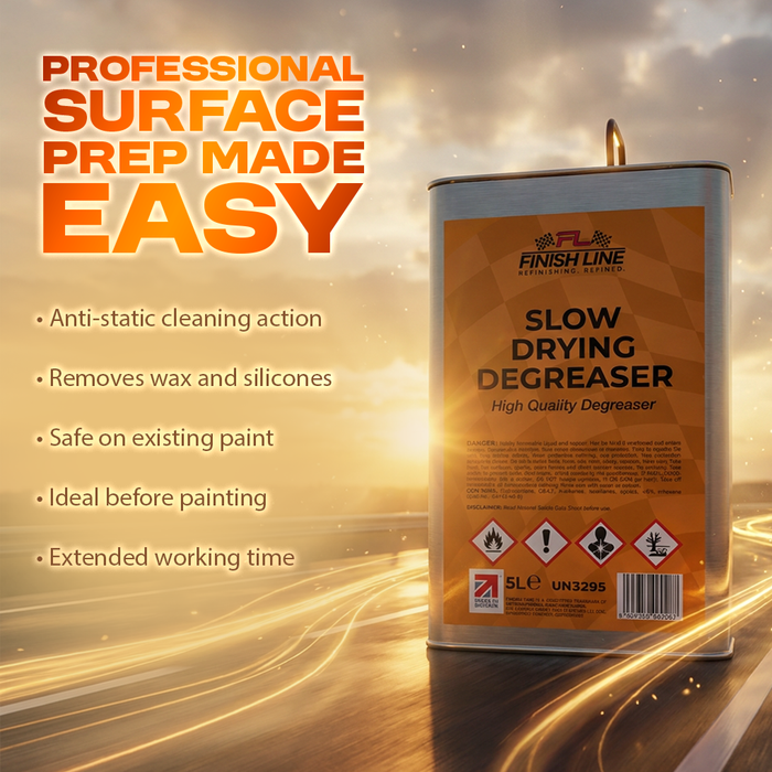 Slow Drying Degreaser 5 Litre, Anti-static, Non-silicone, Slow Evaporation - Finish Line