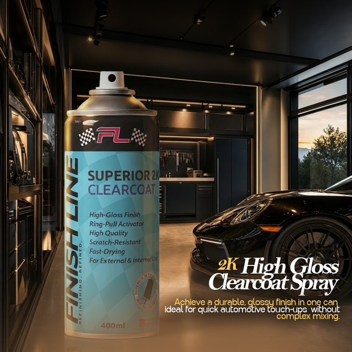 Finish Line Superior 2K Clearcoat Aerosol 400ml