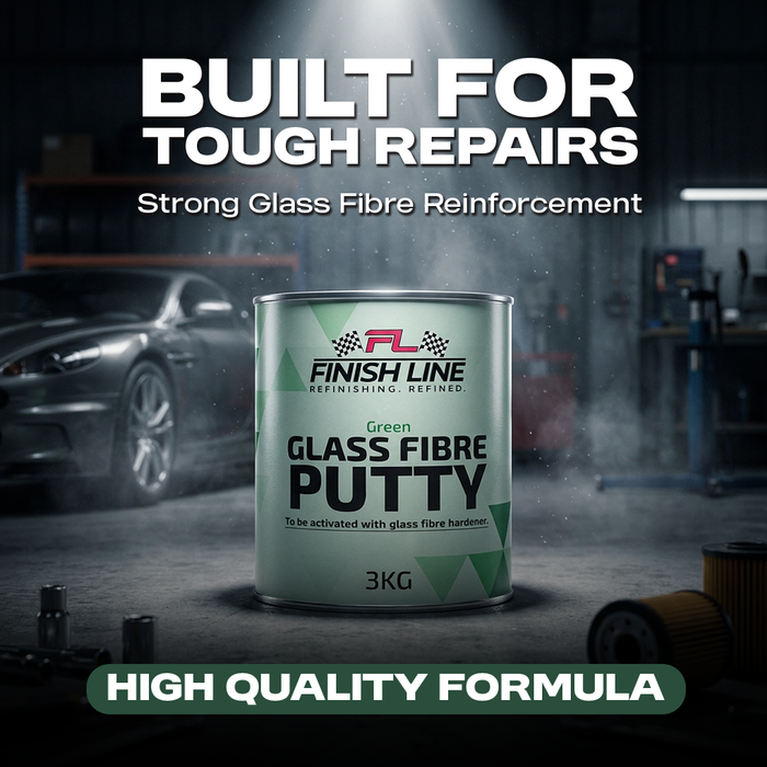 Green Fibreglass Putty 3KG, High Quality Formula, Multi-Surface Bond