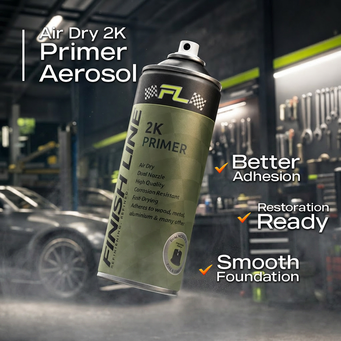 Finish Line 2K Air Dry Grey Primer Aerosol 400ml