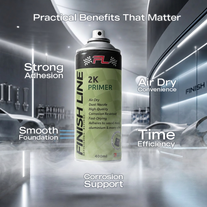 Finish Line 2K Air Dry Grey Primer Aerosol 400ml