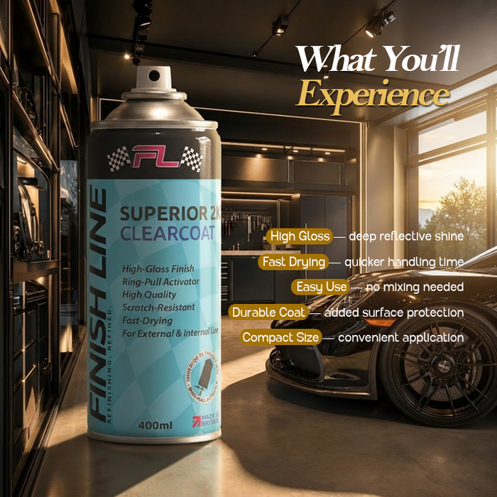 Finish Line Superior 2K Clearcoat Aerosol 400ml
