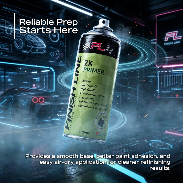 Finish Line 2K Air Dry Grey Primer Aerosol 400ml