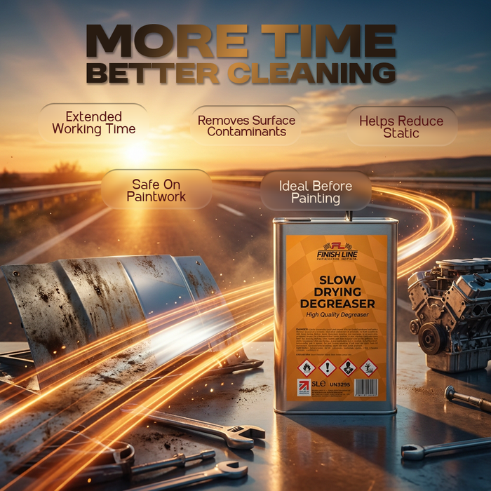 Slow Drying Degreaser 5 Litre, Anti-static, Non-silicone, Slow Evaporation - Finish Line