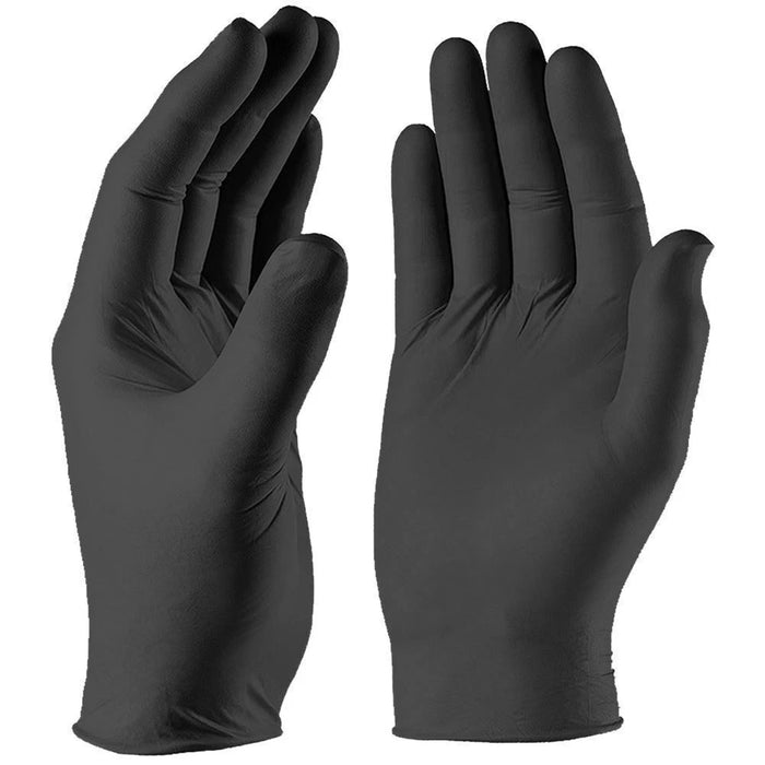 Safetouch Black Nitrile Gloves (Powder-Free) - Small - Box of 100