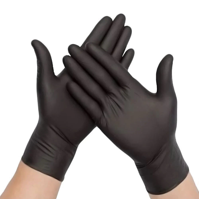 Safetouch Black Nitrile Gloves (Powder-Free) - Small - Box of 100