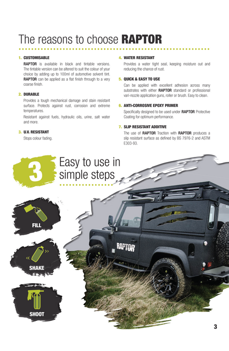 Upol Raptor Tough Protective Coating 3.8 Litre Kit